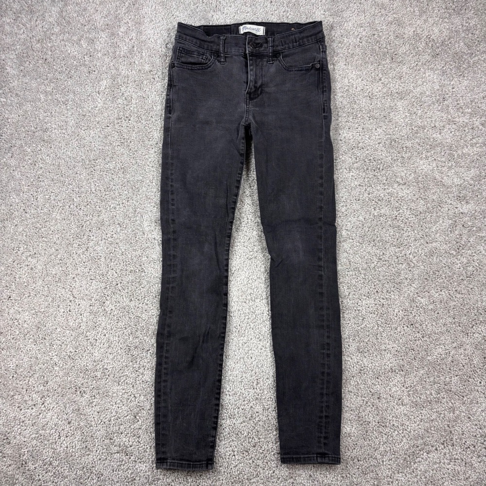 Madewell Skinny Skinny Jeans Womens 26 Black Low Rise Stretch Denim B1799 HOL14
